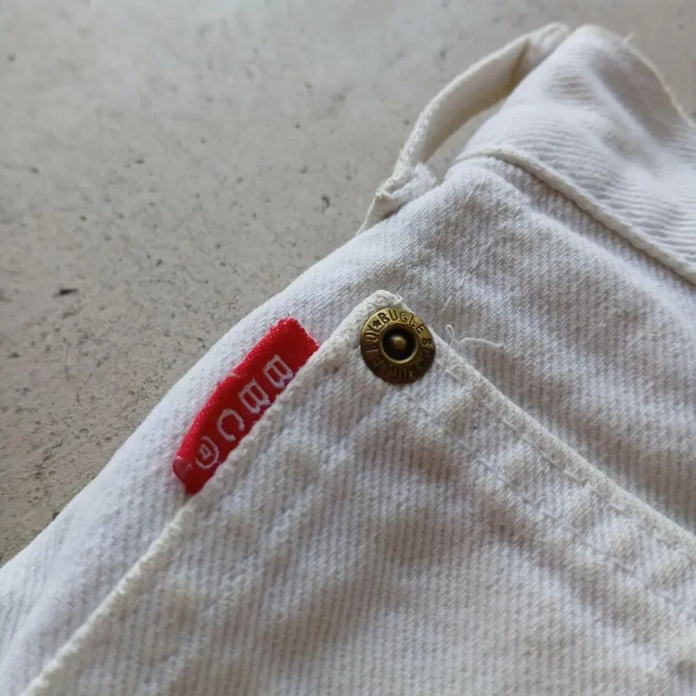 Bugle-boy Men's White and Cream Shorts